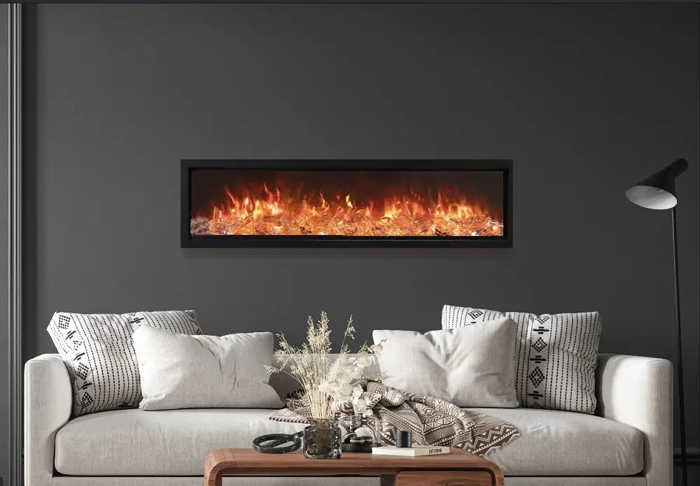 Amantii 60" Symmetry Bespoke Smart Electric Linear Wall Fireplace