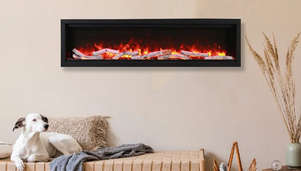 Amantii 60" Symmetry Bespoke Smart Electric Linear Wall Fireplace