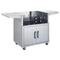Broilmaster 26-Inch Cart with 2 Doors and 2 Fold-Down Side Shelves in Stainless Steel (BSACT26)