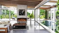 Amantii 85" Tru View Bespoke Indoor/Outdoor Electric Fireplace